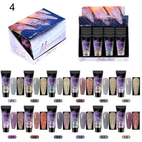 12 Color A Set Quick Extension Gel Sequins Set Nail Phototherapy Crystal Extension Gel Poly Gel Set - 04