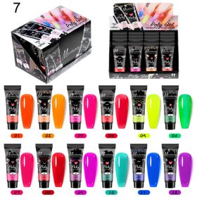 12 Color A Set Quick Extension Gel Sequins Set Nail Phototherapy Crystal Extension Gel Poly Gel Set - 07