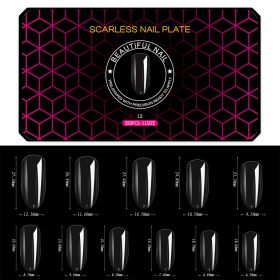 1 Box 500-550PCS Hot Black Box Nail Sheet Ultra-Thin Seamless Matte False Nail Tips Soft Gel Manicure Tips - 12