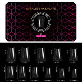 1 Box 500-550PCS Hot Black Box Nail Sheet Ultra-Thin Seamless Matte False Nail Tips Soft Gel Manicure Tips - 13