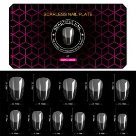 1 Box 500-550PCS Hot Black Box Nail Sheet Ultra-Thin Seamless Matte False Nail Tips Soft Gel Manicure Tips - 07