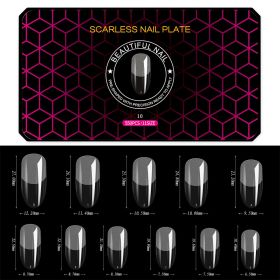 1 Box 500-550PCS Hot Black Box Nail Sheet Ultra-Thin Seamless Matte False Nail Tips Soft Gel Manicure Tips - 10