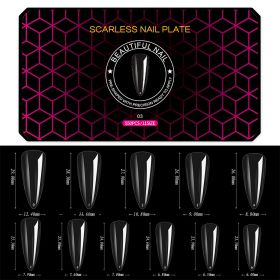 1 Box 500-550PCS Hot Black Box Nail Sheet Ultra-Thin Seamless Matte False Nail Tips Soft Gel Manicure Tips - 03