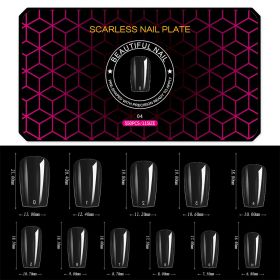 1 Box 500-550PCS Hot Black Box Nail Sheet Ultra-Thin Seamless Matte False Nail Tips Soft Gel Manicure Tips - 04