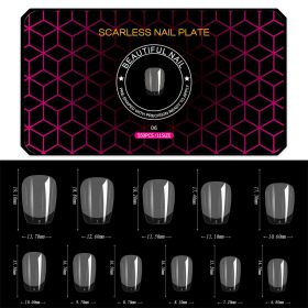 1 Box 500-550PCS Hot Black Box Nail Sheet Ultra-Thin Seamless Matte False Nail Tips Soft Gel Manicure Tips - 06