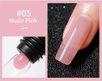 AS Brand 30ml Glitter Nude Pink Clear Polygels Acrylic Extension Hard Nail Gel Builder For Nails - 005#