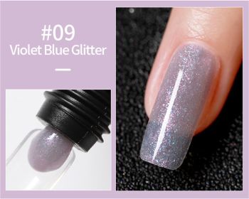 AS Brand 30ml Glitter Nude Pink Clear Polygels Acrylic Extension Hard Nail Gel Builder For Nails - 009#