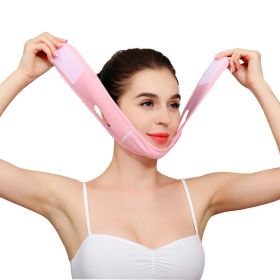 V Line Face Shaper Elastic Face Slimming Bandage Chin Cheek Lift Up Belt Women Face Skin Care Beauty Tools Facial Massage Strap - Pink