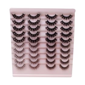 20 Pairs of False Eyelashes Three-Dimensional Thick Natural Curl Warped - 2