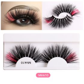 Color Mink Hair False Eyelashes Naturally Fit Thick Eyelashes - 10