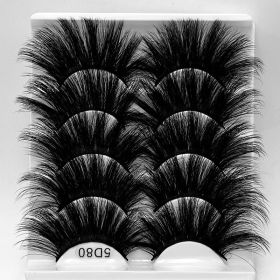 5 Pairs of Mink Eyelashes with Multiple lengthening and thickening false eyelashes - 80