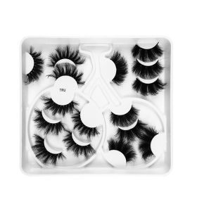 Multi-Level False Eyelashes 8 Pairs Of Natural Thick False Eyelashes - TRU