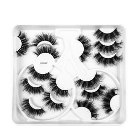 Multi-Level False Eyelashes 8 Pairs Of Natural Thick False Eyelashes - MIDNIGHT