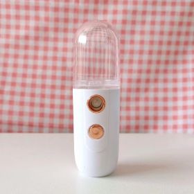 Portable Nano Mist Sprayer for Skin Care and Makeup - Moisturizing and Hydrating Mini Face Mist Handy Sprayer - White With 1PC