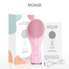 Waterproof Sonic Facial Cleansing Brush - Deeply Cleanses and Massages Skin for a Smooth, Refined Look - Pink