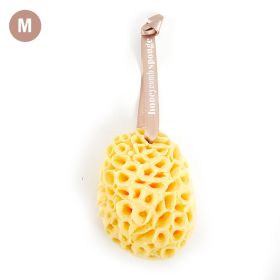 Natural Sea Wool Sponge Replacement Dead Skin Remover Cleaning Foam Washing Massager Pouf Shower Exfoliating Sponge Body - Yellow