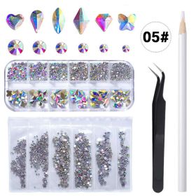 1Box Nail Art Jewelry Diamond Nail Art Rhinestone Nail Art Jewelry Rhinestone Flat bottom diamond small diamond white crystal flash diamond nails - 05