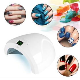 1 Piece Fashionable Charging Charged Nail Lamp LED Nail Dryer 54W New Style UV Nail Lamp - white