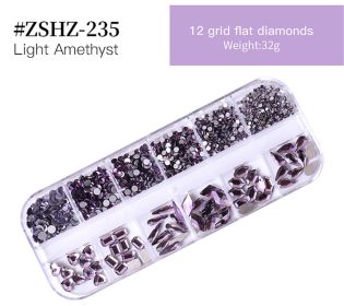 1Box Crystal Transparent AB Nail Art Rhinestone DIY Non-thermal Repair Flat Acrylic Nail Stone 3D Nail Art Decoration - #ZSHZ-235