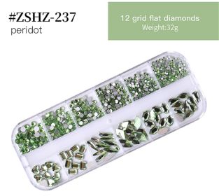 1Box Crystal Transparent AB Nail Art Rhinestone DIY Non-thermal Repair Flat Acrylic Nail Stone 3D Nail Art Decoration - #ZSHZ-237