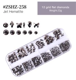 1Box Crystal Transparent AB Nail Art Rhinestone DIY Non-thermal Repair Flat Acrylic Nail Stone 3D Nail Art Decoration - #ZSHZ-258