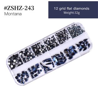 1Box Crystal Transparent AB Nail Art Rhinestone DIY Non-thermal Repair Flat Acrylic Nail Stone 3D Nail Art Decoration - #ZSHZ-243