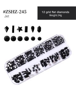 1Box Crystal Transparent AB Nail Art Rhinestone DIY Non-thermal Repair Flat Acrylic Nail Stone 3D Nail Art Decoration - #ZSHZ-245