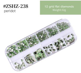 1Box Crystal Transparent AB Nail Art Rhinestone DIY Non-thermal Repair Flat Acrylic Nail Stone 3D Nail Art Decoration - #ZSHZ-238