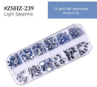 1Box Crystal Transparent AB Nail Art Rhinestone DIY Non-thermal Repair Flat Acrylic Nail Stone 3D Nail Art Decoration - #ZSHZ-239