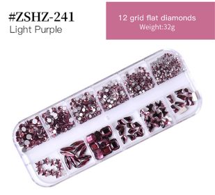 1Box Crystal Transparent AB Nail Art Rhinestone DIY Non-thermal Repair Flat Acrylic Nail Stone 3D Nail Art Decoration - #ZSHZ-241