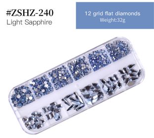 1Box Crystal Transparent AB Nail Art Rhinestone DIY Non-thermal Repair Flat Acrylic Nail Stone 3D Nail Art Decoration - #ZSHZ-240