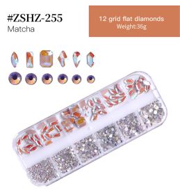 1Box Crystal Transparent AB Nail Art Rhinestone DIY Non-thermal Repair Flat Acrylic Nail Stone 3D Nail Art Decoration - #ZSHZ-255