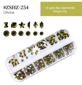 1Box Crystal Transparent AB Nail Art Rhinestone DIY Non-thermal Repair Flat Acrylic Nail Stone 3D Nail Art Decoration - #ZSHZ-254