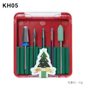 1Box Christmas Package Nail Drill Bits Set Nail Polishing Head Nail Carbide Bit for Christmas - KHO5