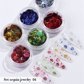 6PCS/Set Nail Beauty Chrome Glitter Kit;  Nail Sequin Nail Art Mirror Powder Decoration - 04