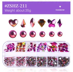 1 Box Different Shape Nail Stones 3D DIY Nail Art Crystal  Diamond Decoration Rhinestone - #ZSHZ-211