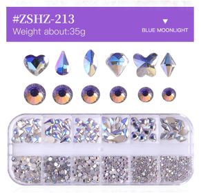 1 Box Different Shape Nail Stones 3D DIY Nail Art Crystal  Diamond Decoration Rhinestone - #ZSHZ-213