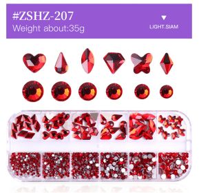 1 Box Different Shape Nail Stones 3D DIY Nail Art Crystal  Diamond Decoration Rhinestone - #ZSHZ-207