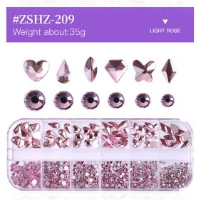 1 Box Different Shape Nail Stones 3D DIY Nail Art Crystal  Diamond Decoration Rhinestone - #ZSHZ-209