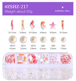 1 Box Different Shape Nail Stones 3D DIY Nail Art Crystal  Diamond Decoration Rhinestone - #ZSHZ-217