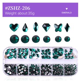 1 Box Different Shape Nail Stones 3D DIY Nail Art Crystal  Diamond Decoration Rhinestone - #ZSHZ-206