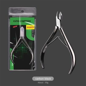 1 piece New D2022 nail shop dedicated easy to cut dead skin scissors manicure professional dead skin trimming tool silver colorful - Carbon Black