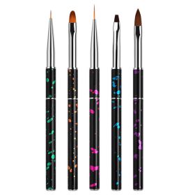 1Set Nail Pen Tool Set Light Therapy Pen Crystal Pen Silicone Pen Point Drill Pen Color Painting Pen Light Therapy Pen Set - Black