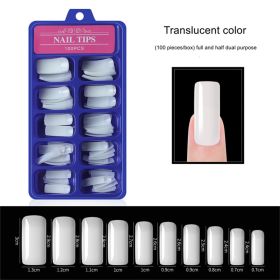 100pcs a box;  Nail Pieces;  French Nail Pieces;  Fake Nails;  Full Cover;  Half Cover Nail Tips;  DIY Nail Tips - 02