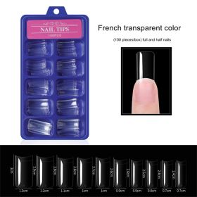 100pcs a box;  Nail Pieces;  French Nail Pieces;  Fake Nails;  Full Cover;  Half Cover Nail Tips;  DIY Nail Tips - 03