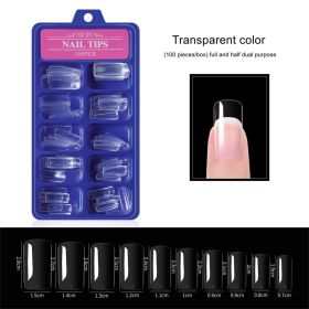 100pcs a box;  Nail Pieces;  French Nail Pieces;  Fake Nails;  Full Cover;  Half Cover Nail Tips;  DIY Nail Tips - 05