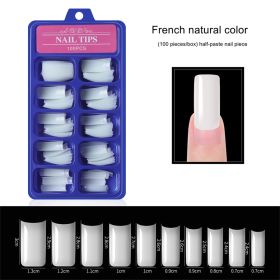 100pcs a box;  Nail Pieces;  French Nail Pieces;  Fake Nails;  Full Cover;  Half Cover Nail Tips;  DIY Nail Tips - 04