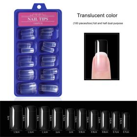 100pcs a box;  Nail Pieces;  French Nail Pieces;  Fake Nails;  Full Cover;  Half Cover Nail Tips;  DIY Nail Tips - 01