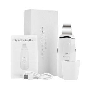 Ultrasonic Facial Skin Scrubber - White