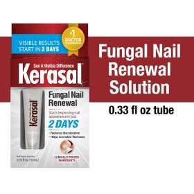 Kerasal Nail Fungal Nail Renewal Treatment for Discolored or Damaged Nails, 10ml (0.33oz) - Kerasal